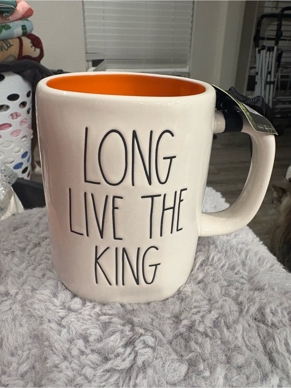 Rae Dunn lot of mugs Long Live The King Ceramic Mug - White with Orange Interior
